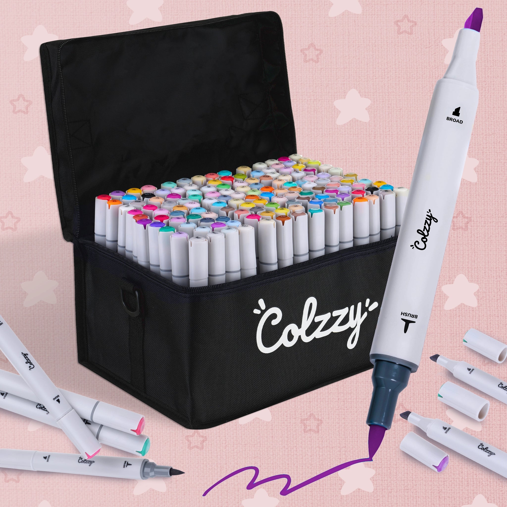 Премиум арт маркери с алкохолно мастило - 128 Цвята